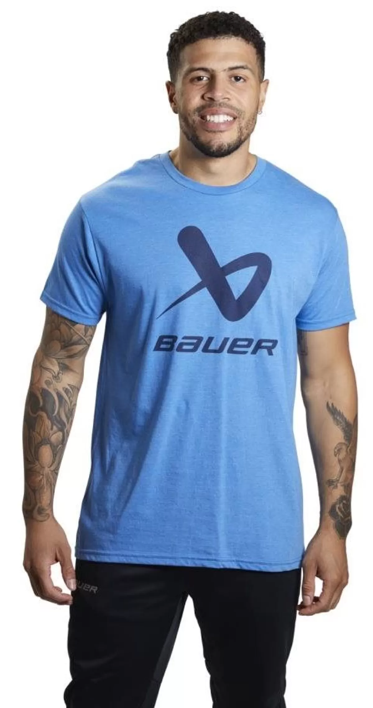 T-Shirt Core Lockup Crew Sr Blue>BAUER Cheap