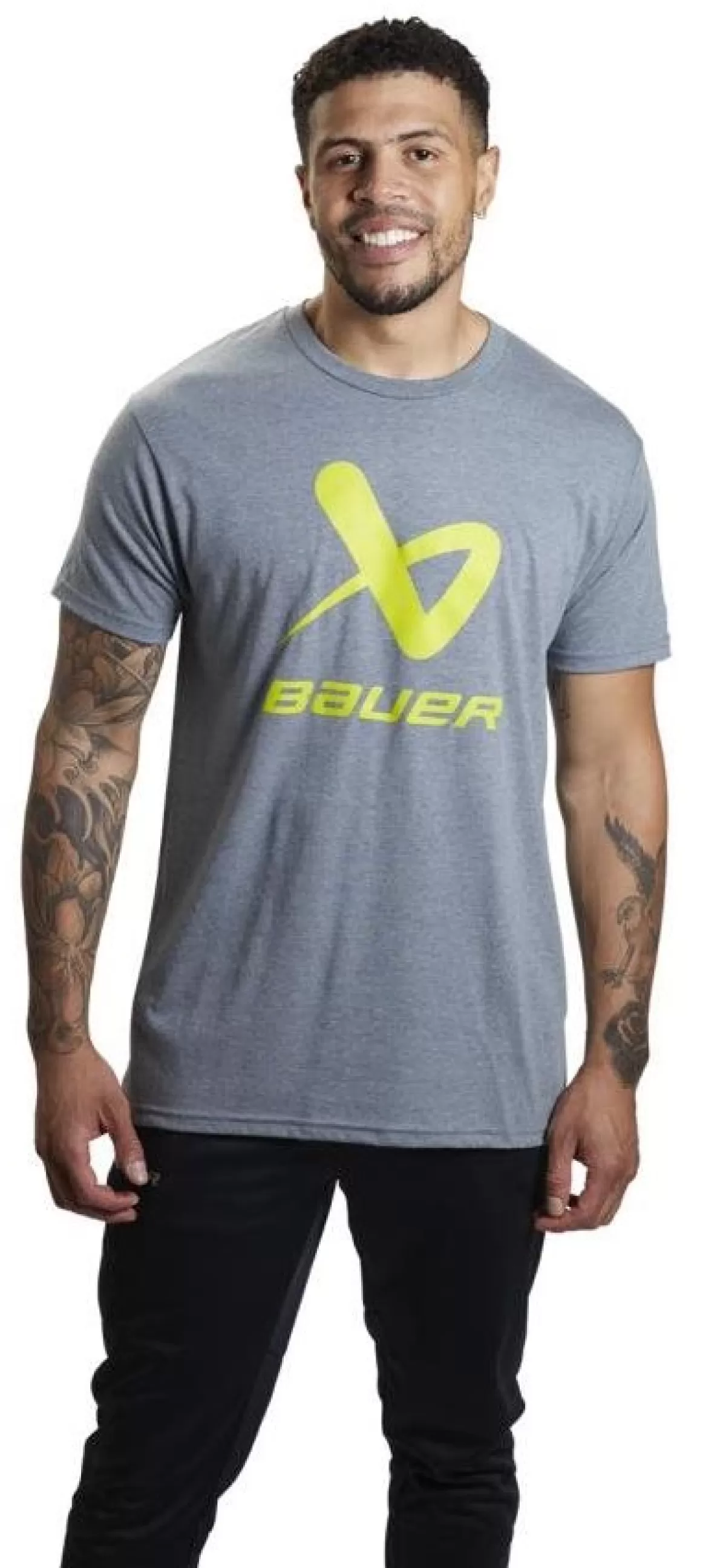 T-Shirt Core Lockup Crew Sr Grey>BAUER Best