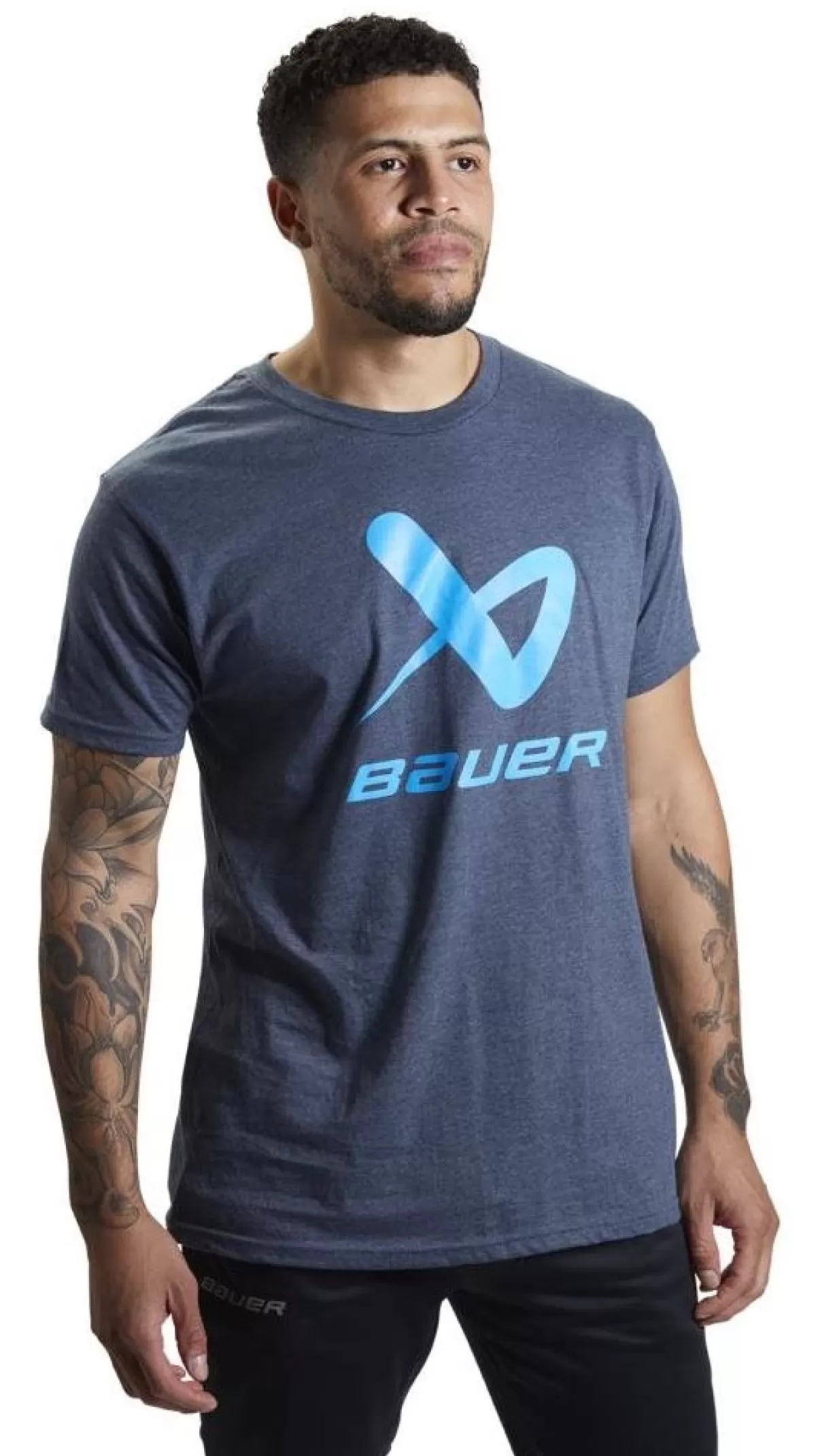 T-Shirt Core Lockup Crew Sr Navy>BAUER New